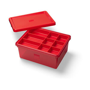 LEGO Úložný box s organizérem - červená