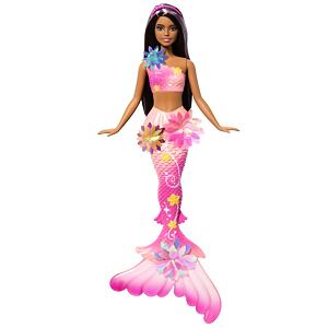 Mattel Barbie Kouzelná květinová mořská víla - tmavovláska