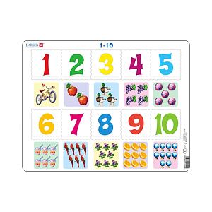 Dino Čísla 1-10 EDU Puzzle 10 dílků
