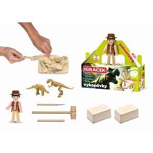 Efko Igráček Paleontolog - figurka s vykopávkami dinosaurů Tyranosaura a Stegosaura