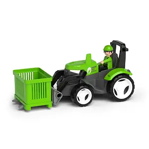 Efko Igráček ECO MultiGO Zelený traktor s vidlemi, paleta, koš, Igráček