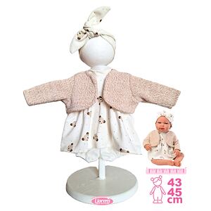 Llorens M844-010 Obleček pro panenku miminko NEW BORN velikosti 43-45 cm