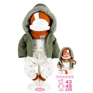 Llorens M844-65 Obleček pro panenku miminko NEW BORN velikosti 43-45cm