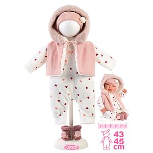 Llorens M844-40 Obleček pro panenku miminko NEW BORN velikosti 43-45 cm