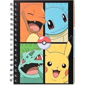 Spirálový zápisník se 3 záložkami Pokemon
