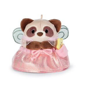 NICI MyMochi plyš Mýval Rakuma 8cm s kouzelnou hůlkou a vílím kostýmem, dárkové balení