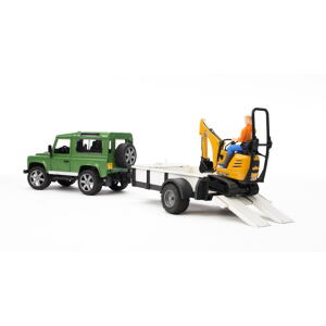 Bruder LAND ROVER  přepravník a  mikrobagr