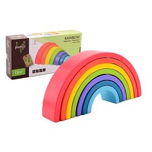 JOUÉCO Dřevěná duha Rainbow 7 ks