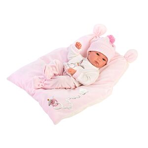Llorens 63556 NEW BORN HOLČIČKA - realistická panenka miminko s celovinylovým tělem - 35 cm
