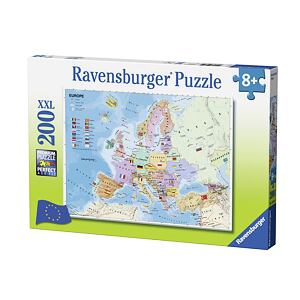 Ravensburger Mapa Evropy Puzzle 200 dílků