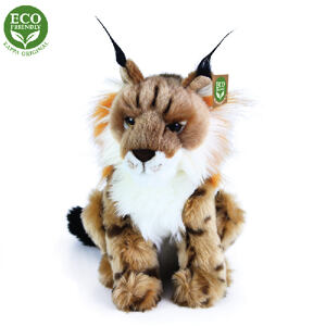 Rappa Plyšový rys sedící 25 cm ECO-FRIENDLY