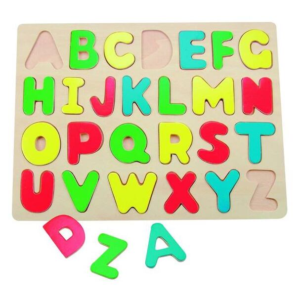 Woody Puzzle na desce - Abeceda