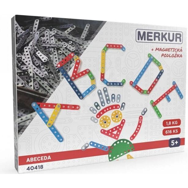 Merkur Abeceda s magnetickou podložkou, 616 dílů