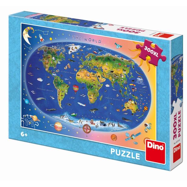 Dino Dětská mapa 300 dílků XL Puzzle
