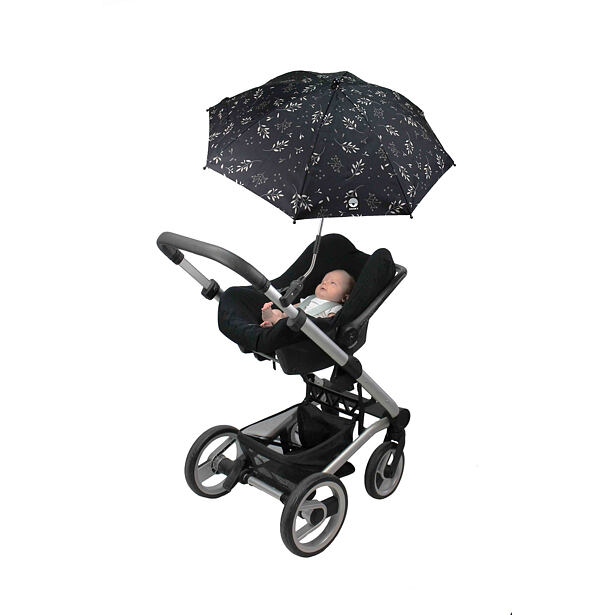 Dooky Slunečník na kočárek ROMANTIC LEAVES BLACK