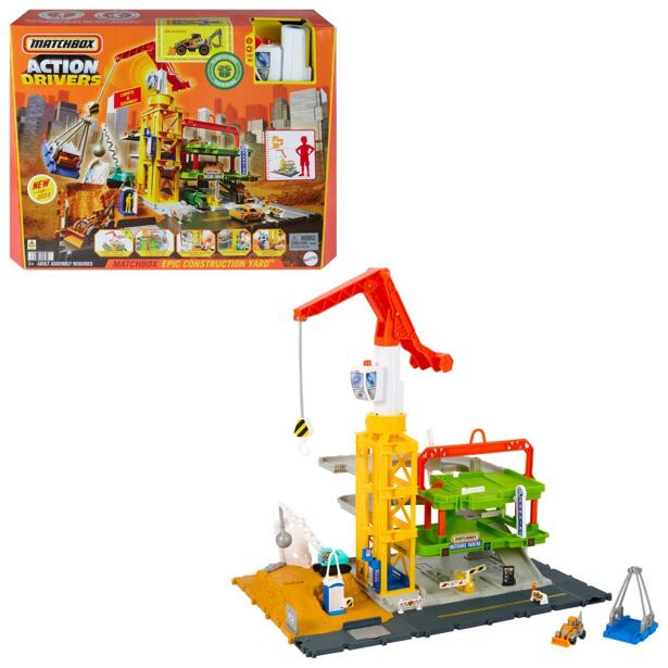 Mattel Matchbox ACTION DRIVERS STAVENIŠTĚ SE SVĚTLY A ZVUKY