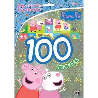 Jiri Models 100 samolepek s omalovánkovými listy Prasátko Peppa
