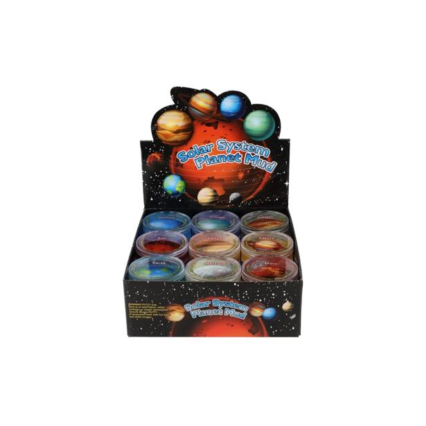 Teddies Sliz - hmota planety sluneční soustava 7cm, mix barev