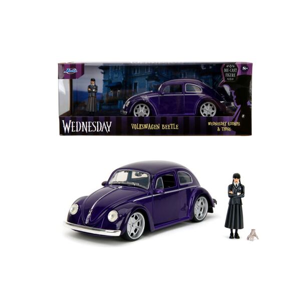 Jada Wednesday auto 1972 VW Beetle 1:24 a figurka Wednesday