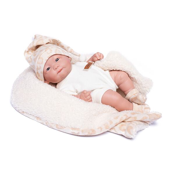 Guca 931 New Born holčička - realistická panenka miminko s celovinylovým tělem - 25 cm