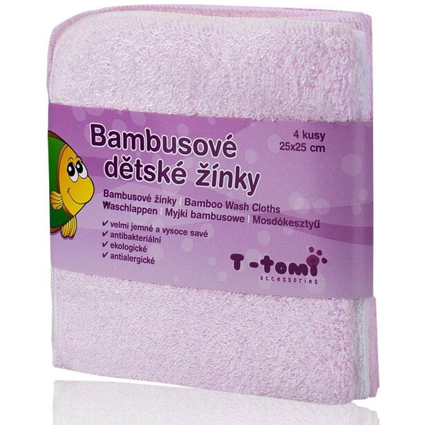 T-TOMI Koupací žíňky, 4 kusy, růžová