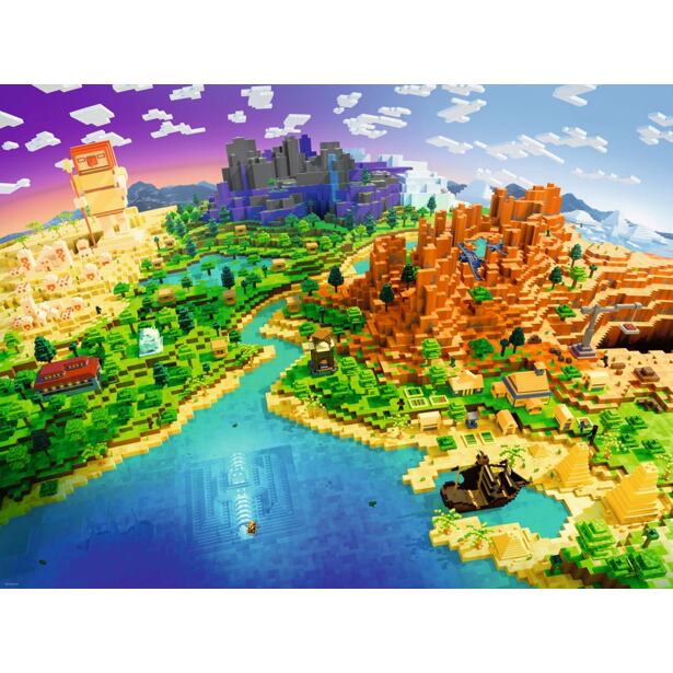Ravensburger Minecraft: Svět Minecraftu Puzzle 1500 dílků