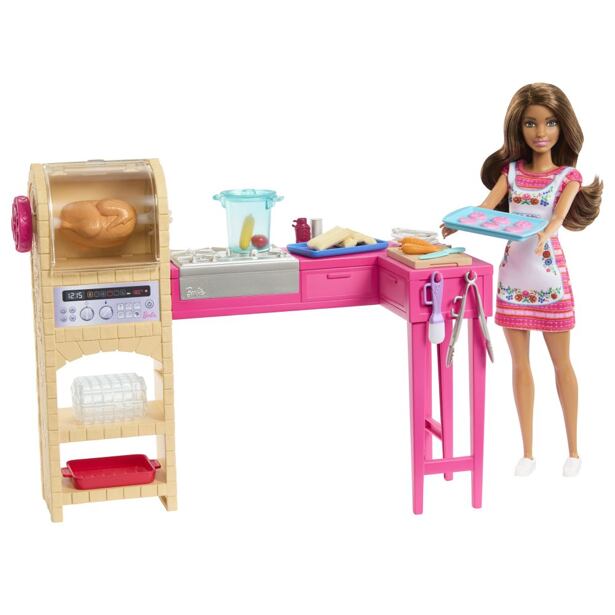Mattel Barbie PANENKA TERESA A KUCHYŇKA HERNÍ SET