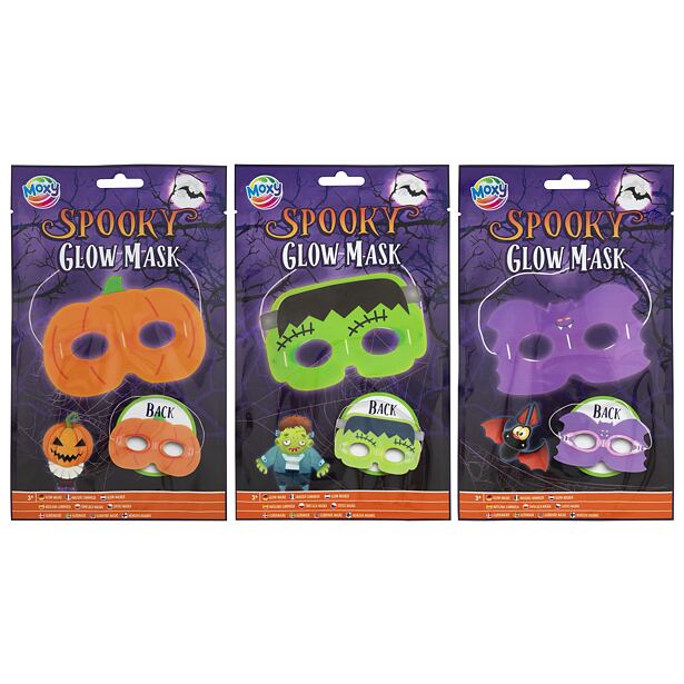 Halloween - svítící maska, více druhů