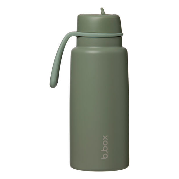 b.box Nerezová termolahev s brčkem 1l - olive