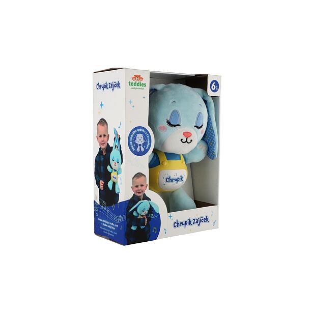 Teddies Zajíček Chrupík usínáček plyš/plast na baterie zvuk/světlo