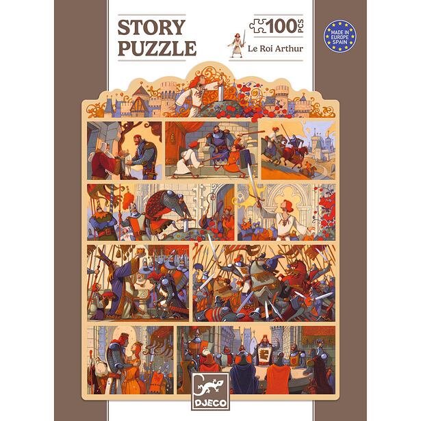 DJECO Story puzzle Král Artuš 100 dílků