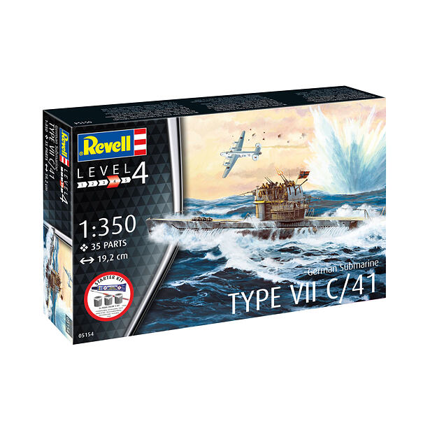 Revell Starter Kit ponorka 75154 - German Submarine Type (1:350)