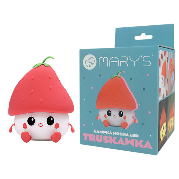 Mary's LED Silikonová noční lampička jahůdka