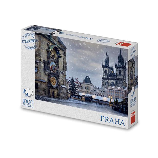 Dino Zimní Orloj Puzzle 1000 dílků TRAVEL