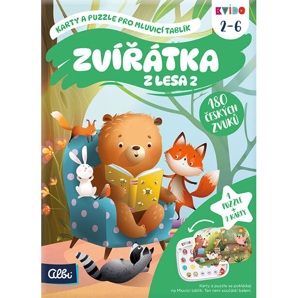Albi Kvído - Lesní zvířatka 2 - karty a puzzle 2 pro mluvicí tablík 2
