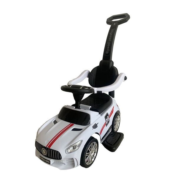 Baby Mix Jezdítko s tyčí Racer bílé