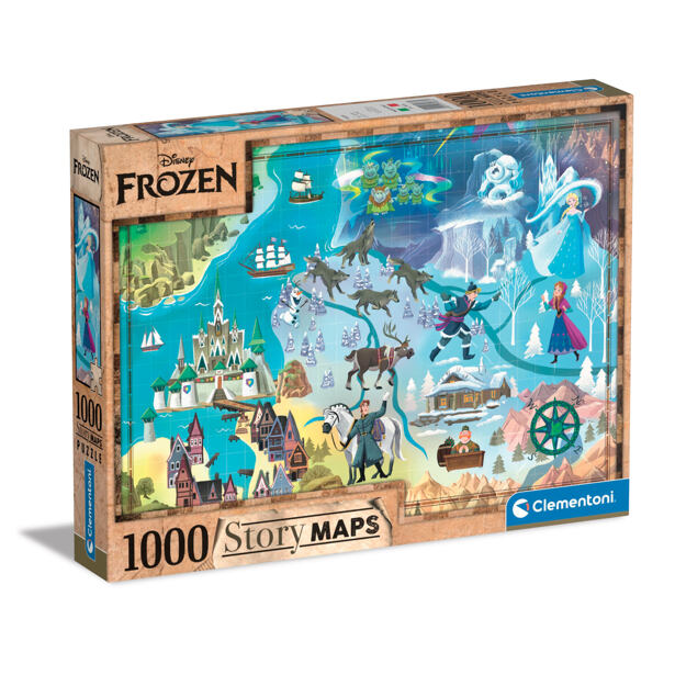 Clementoni Disney Mapa - Frozen Puzzle 1000 dílků