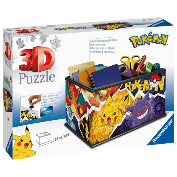 Ravensburger Pokémon Puzzle: Úložná krabice 3D, 216 dílků