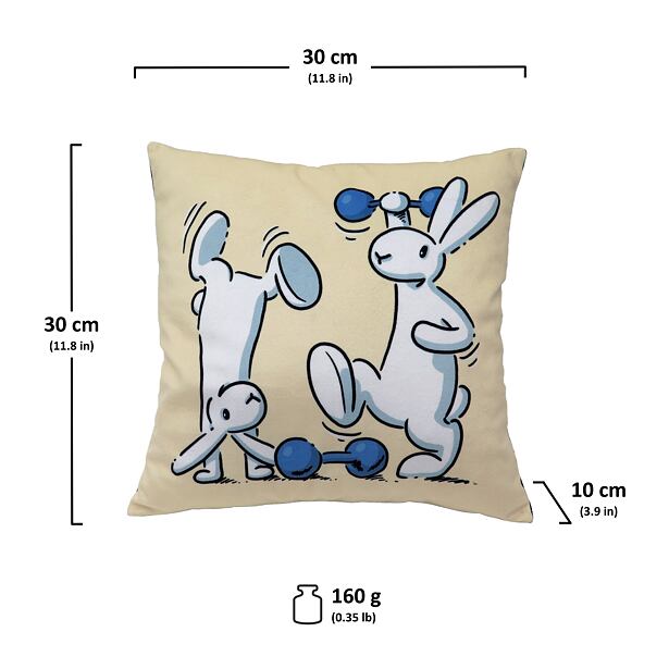 Moravská ústředna Polštář 30x30cm, Bob&Bobek, činky