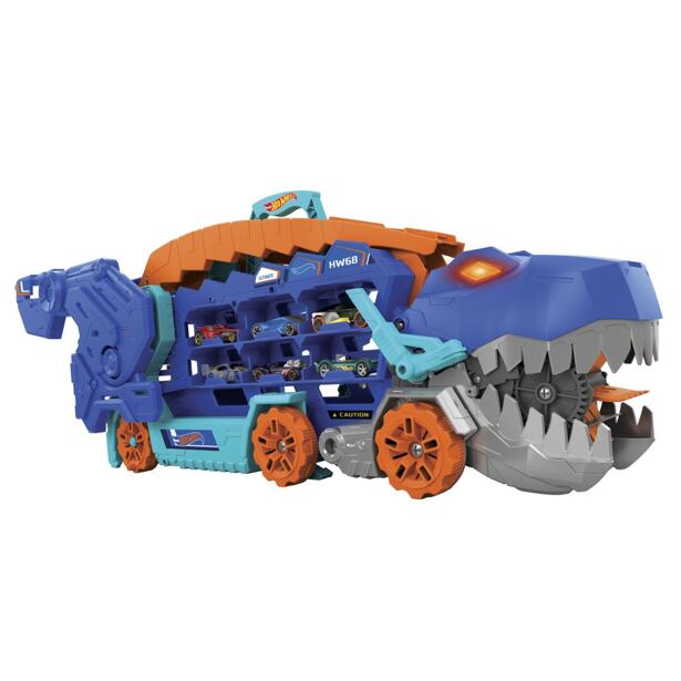 Mattel Hot Wheels City T-Rex tahač se světly a zvuky