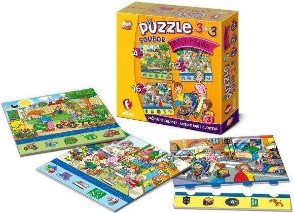Efko Soubor puzzle 3v1 "Moje rodina"