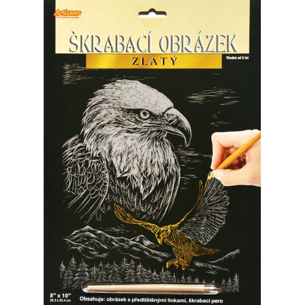 ArtLover Škrabací obrázek zlatý, více druhů