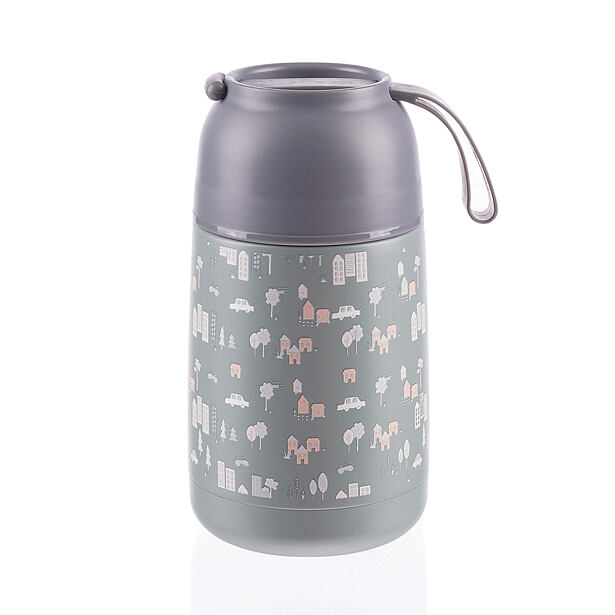 Zopa Termoska na jídlo se silikonovým držákem 620 ml - šedá
