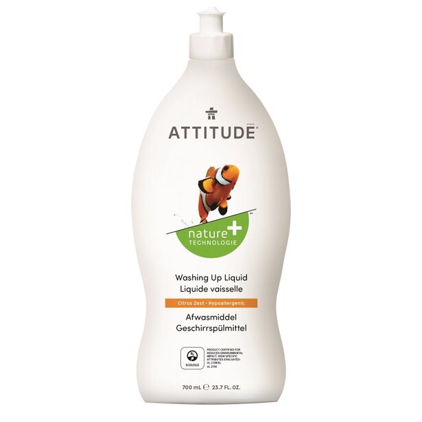 ATTITUDE Prostředek na mytí nádobí Nature+ s vůní citronové kůry 700 ml