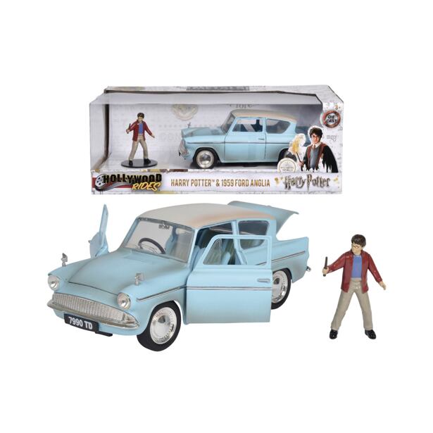 Jada Harry Potter auto Ford Anglia 1:24 a figurka Harryho Pottera