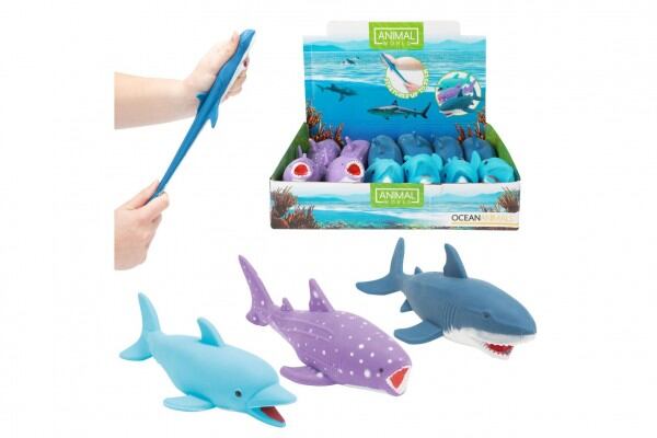 Teddies Zvířátko mořské antistresové mačkací silikon plněné pískem 17-21cm 3 druhy