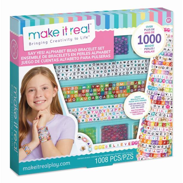 Make It Real Sada korálků abecedy. Řekni Ano!