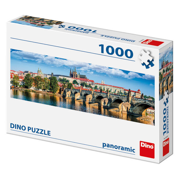Dino Hradčany v noci 1000 dílků panorama Puzzle