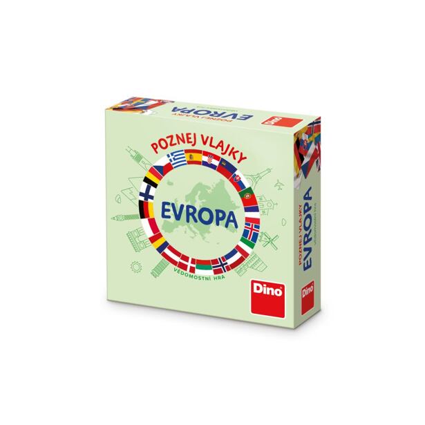 Dino Poznej vlajky Evropa Cestovní hra