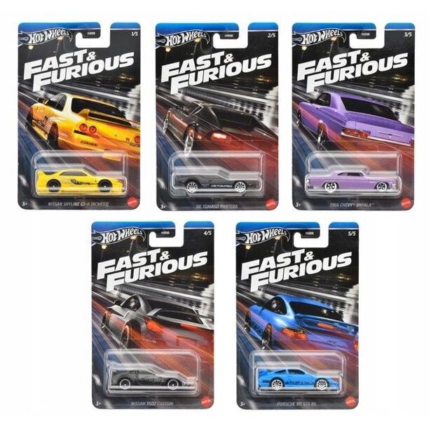 Hot Wheels Tematický angličák Rychle a zběsile, více druhů